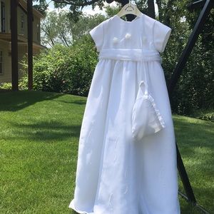 White Christening/Baptismal Gown w/ Bonnet